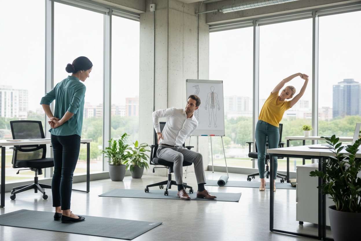 Ćwiczenia na plecy dla pracowników biurowych