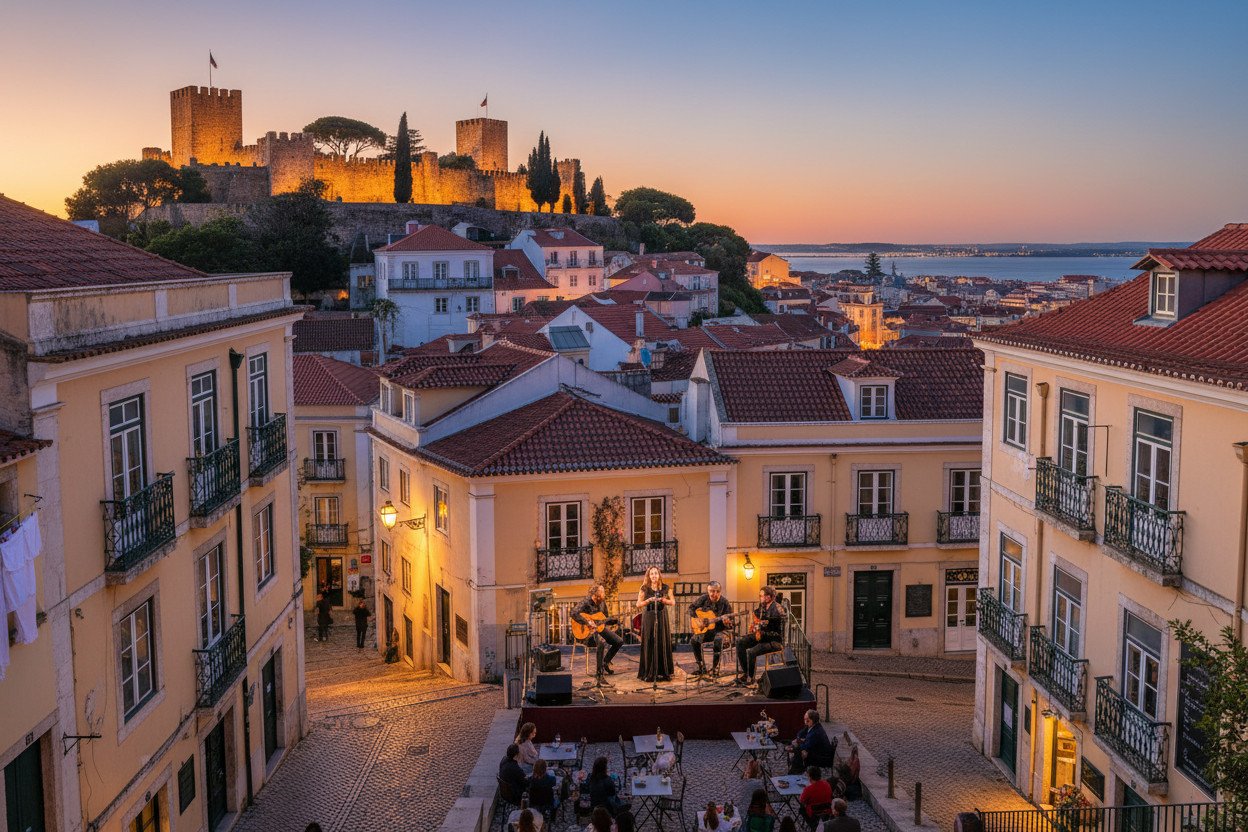 Dzień 1 — Alfama, zamek i fado na żywo