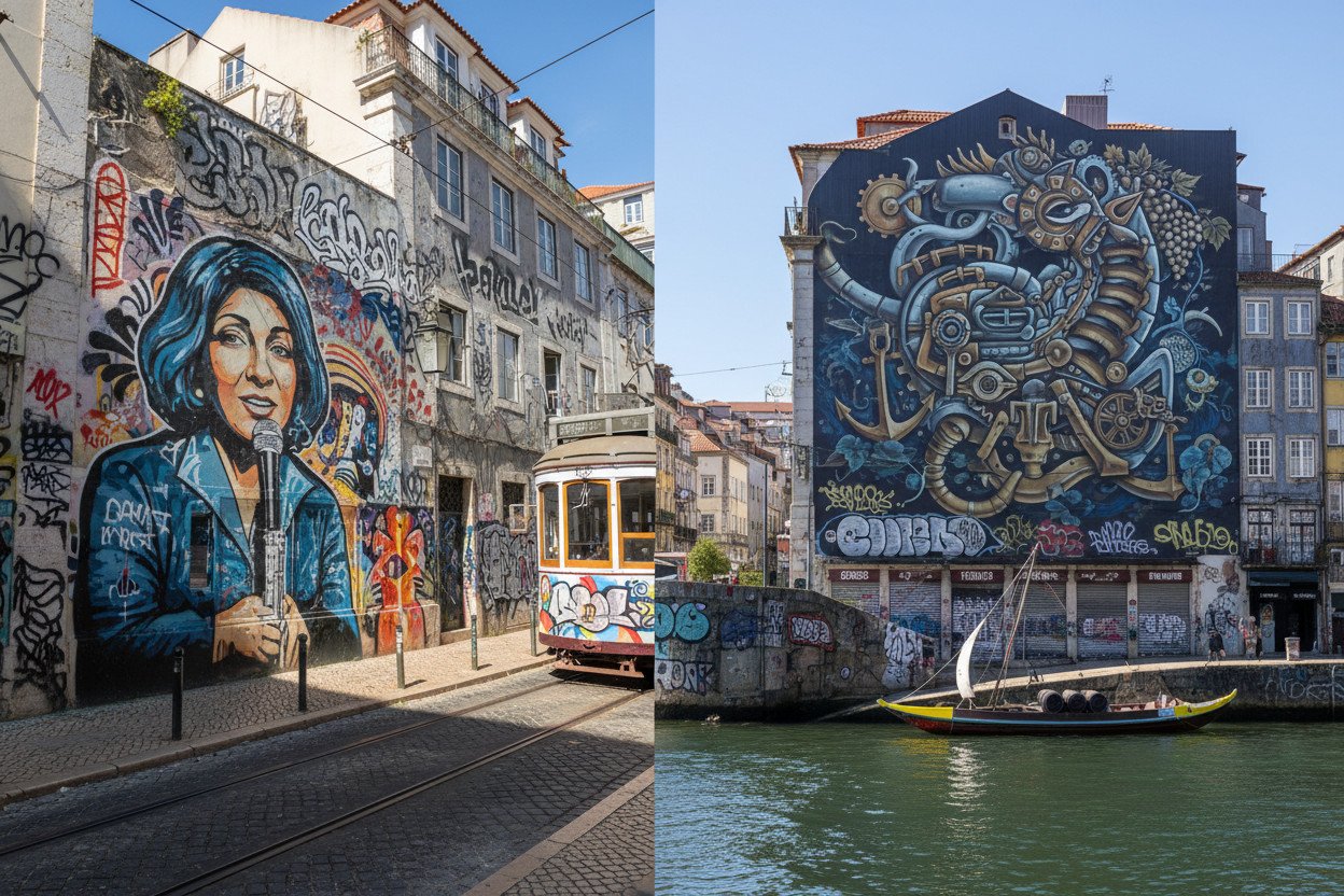Lizbona i Porto — graffiti jako język miasta
