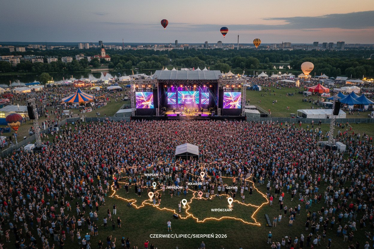 Największe festiwale letnie 2026 — terminy i lokalizacje